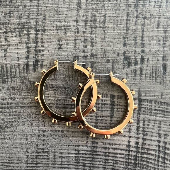 Tory Burch gold-tone studded hoops - Picture 7 of 11
